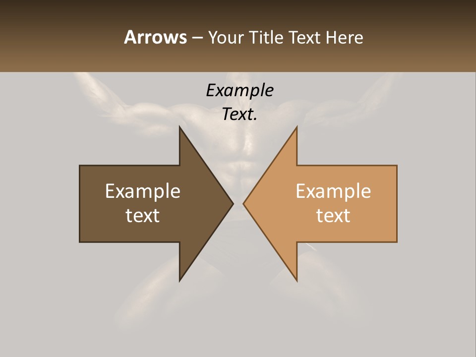 A Bodybuilding Man With His Arms Up In The Air PowerPoint Template