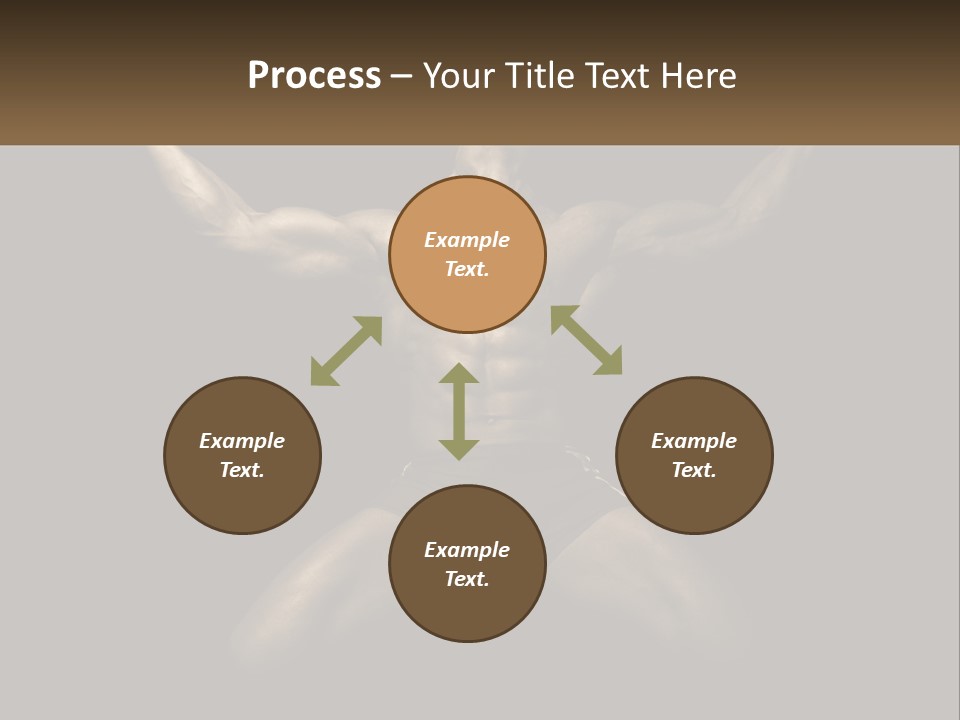 A Bodybuilding Man With His Arms Up In The Air PowerPoint Template