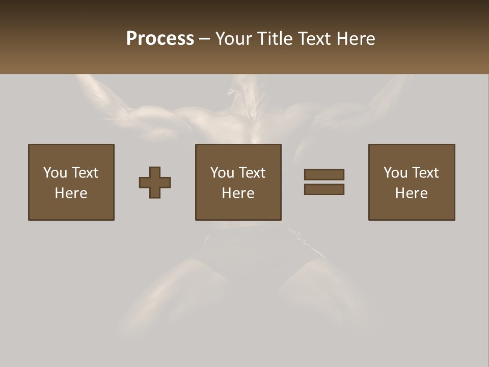 A Bodybuilding Man With His Arms Up In The Air PowerPoint Template