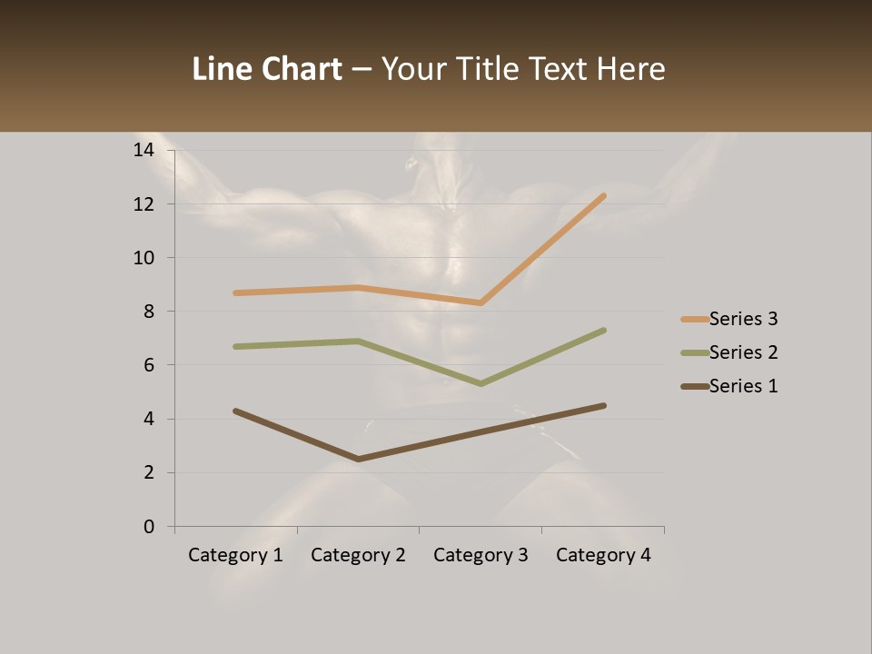 A Bodybuilding Man With His Arms Up In The Air PowerPoint Template