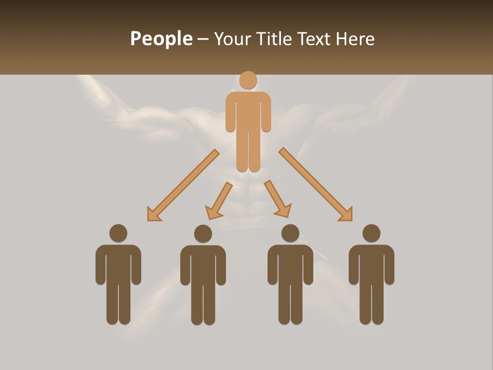 A Bodybuilding Man With His Arms Up In The Air PowerPoint Template