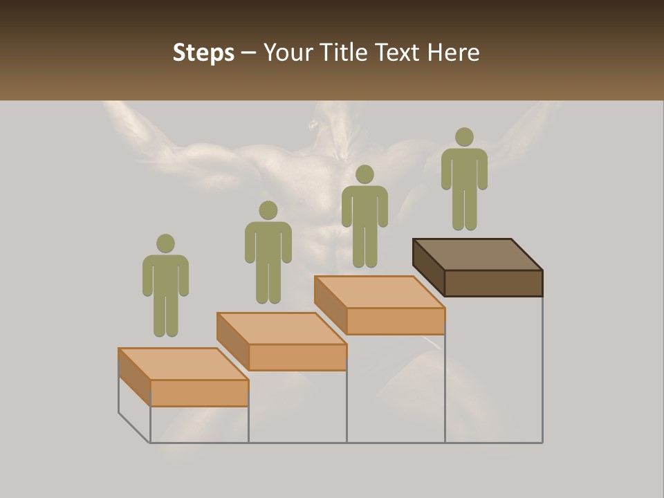 A Bodybuilding Man With His Arms Up In The Air PowerPoint Template