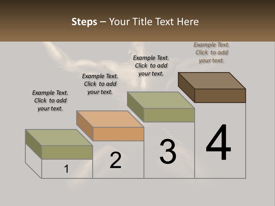 A Bodybuilding Man With His Arms Up In The Air PowerPoint Template
