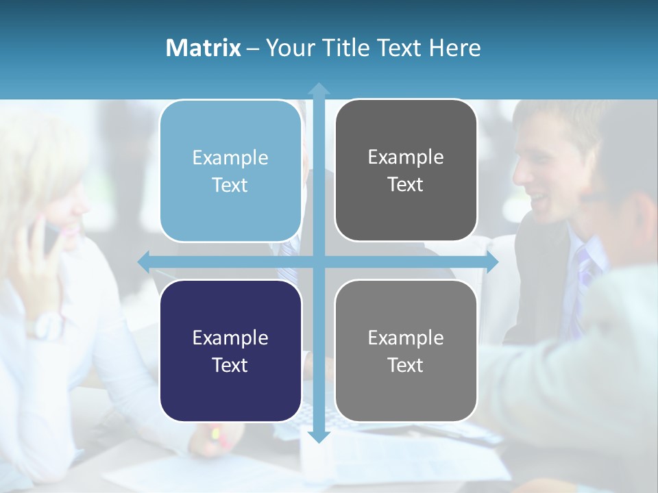 A Group Of People Sitting Around A Table Shaking Hands PowerPoint Template