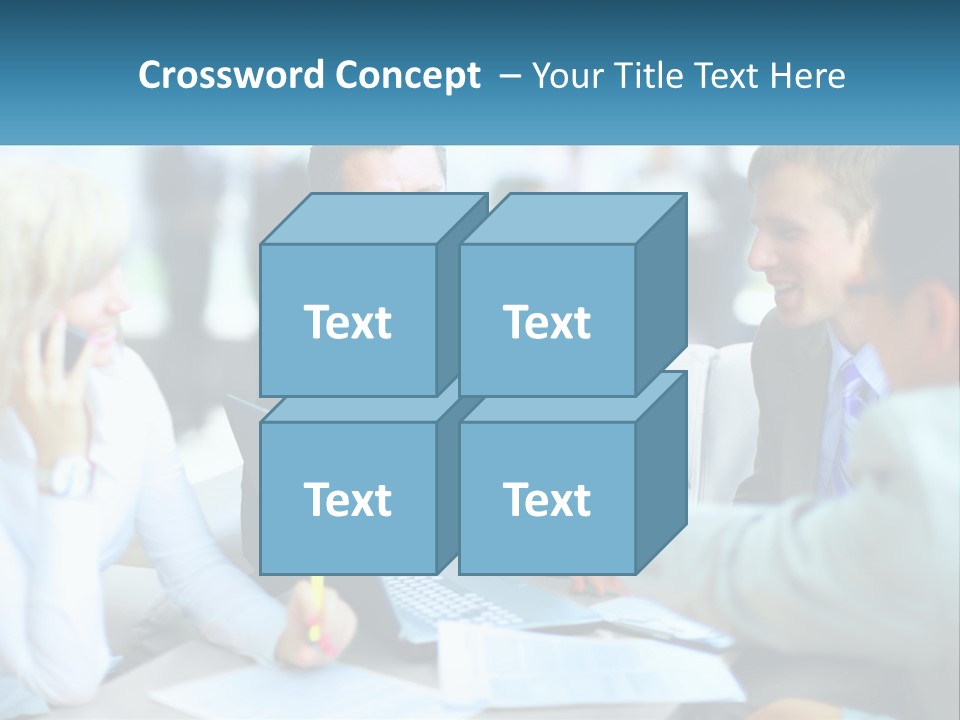 A Group Of People Sitting Around A Table Shaking Hands PowerPoint Template