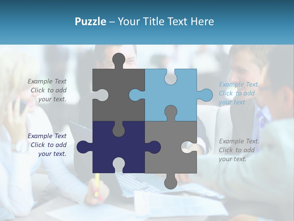 A Group Of People Sitting Around A Table Shaking Hands PowerPoint Template