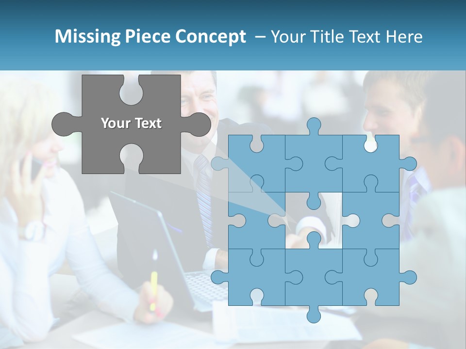 A Group Of People Sitting Around A Table Shaking Hands PowerPoint Template