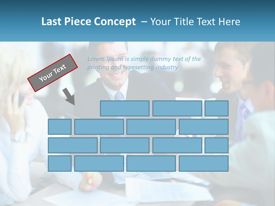 A Group Of People Sitting Around A Table Shaking Hands PowerPoint Template