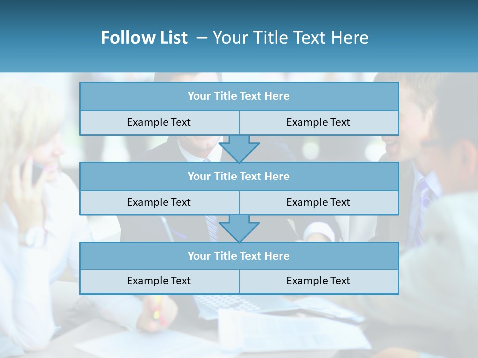 A Group Of People Sitting Around A Table Shaking Hands PowerPoint Template