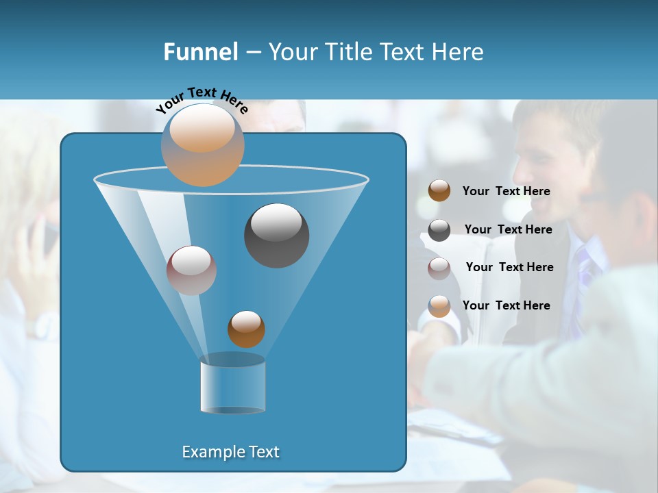 A Group Of People Sitting Around A Table Shaking Hands PowerPoint Template