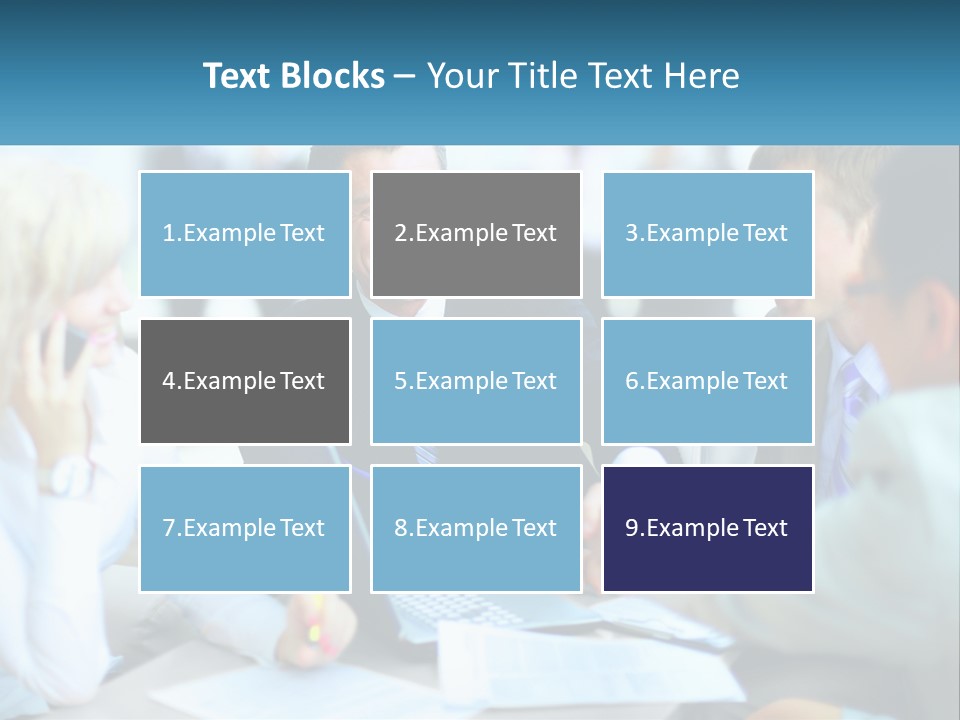 A Group Of People Sitting Around A Table Shaking Hands PowerPoint Template