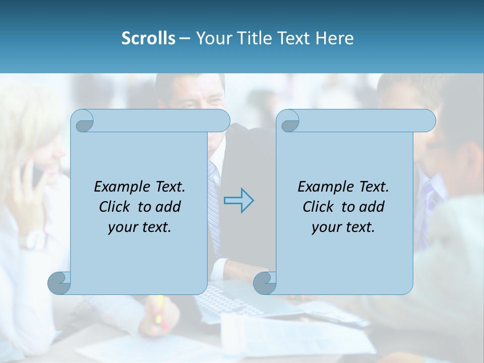 A Group Of People Sitting Around A Table Shaking Hands PowerPoint Template