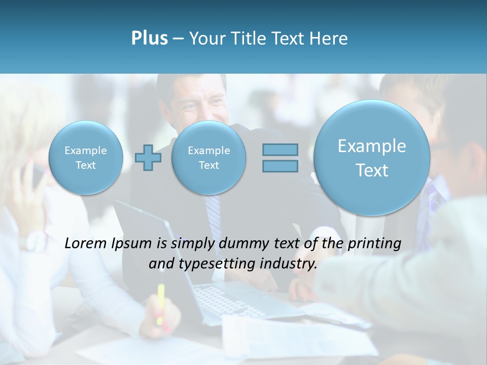 A Group Of People Sitting Around A Table Shaking Hands PowerPoint Template