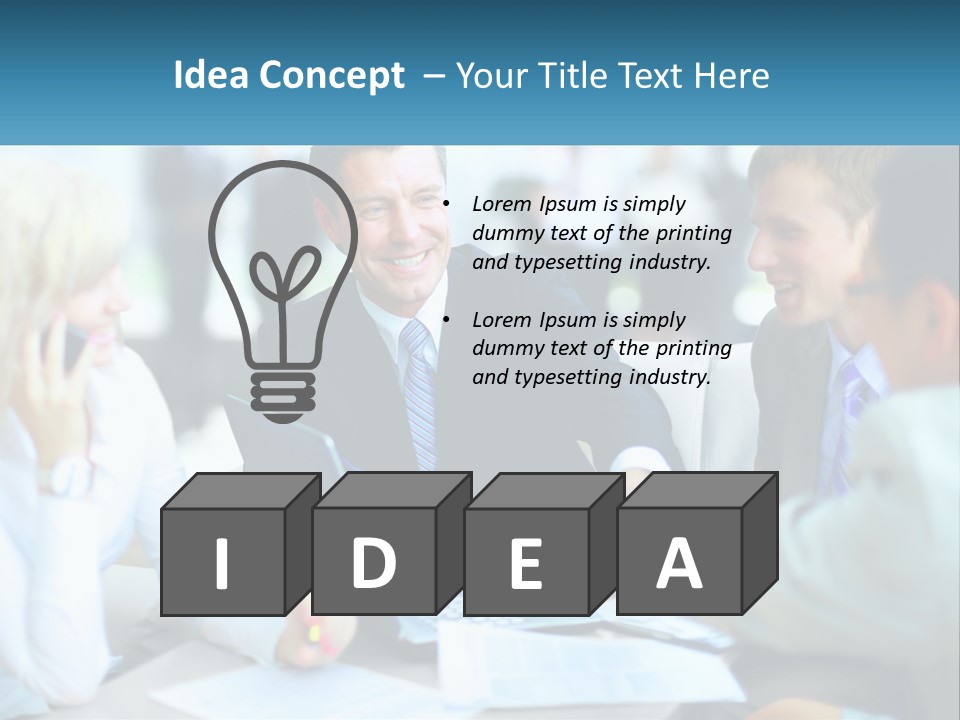 A Group Of People Sitting Around A Table Shaking Hands PowerPoint Template