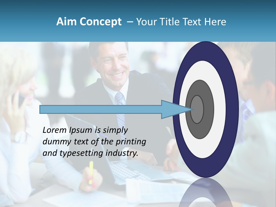 A Group Of People Sitting Around A Table Shaking Hands PowerPoint Template