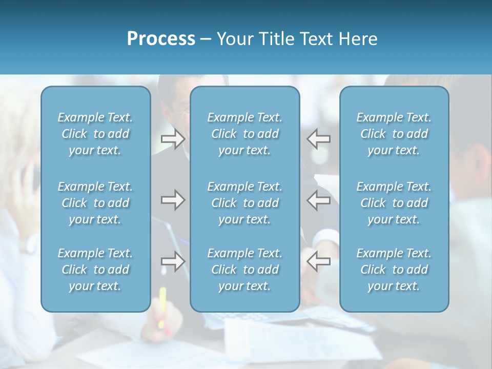 A Group Of People Sitting Around A Table Shaking Hands PowerPoint Template