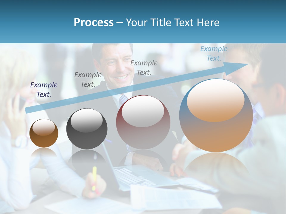 A Group Of People Sitting Around A Table Shaking Hands PowerPoint Template