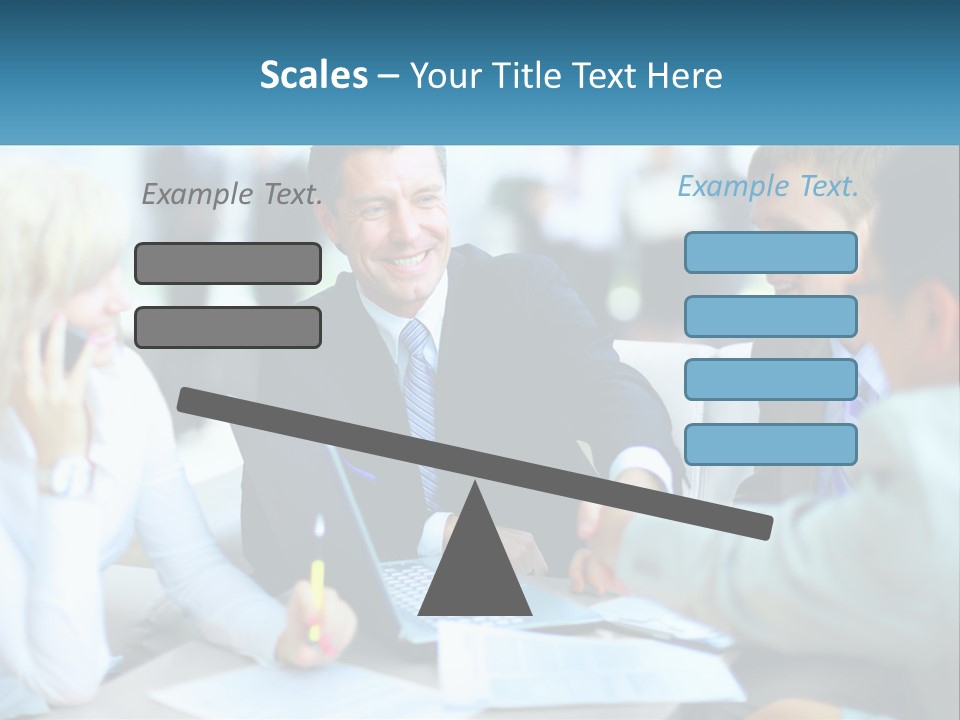 A Group Of People Sitting Around A Table Shaking Hands PowerPoint Template