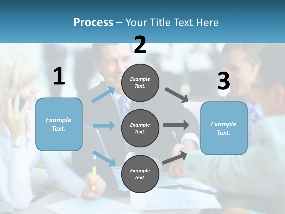 A Group Of People Sitting Around A Table Shaking Hands PowerPoint Template