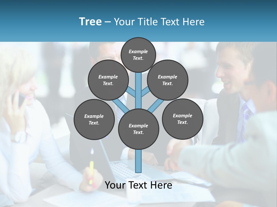 A Group Of People Sitting Around A Table Shaking Hands PowerPoint Template