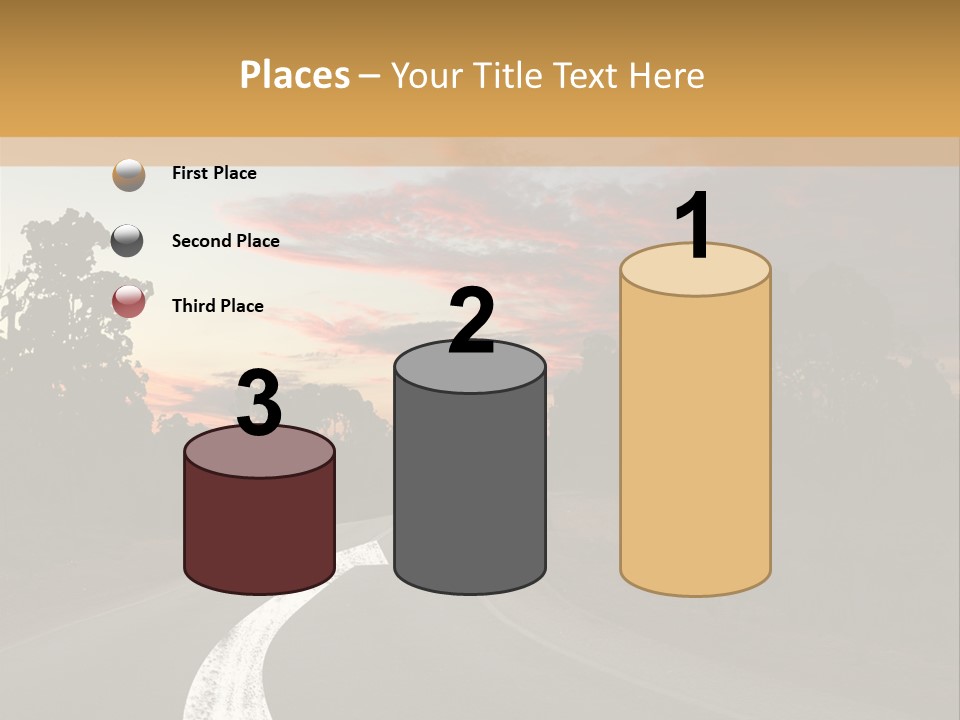 A Road With A Curve In The Middle Of It PowerPoint Template