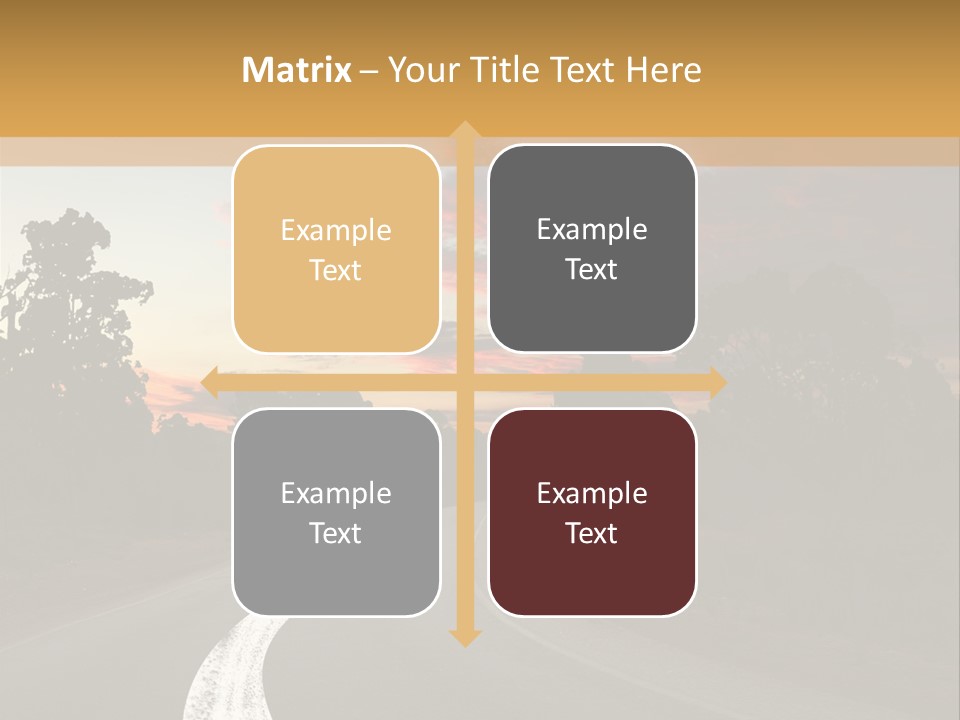A Road With A Curve In The Middle Of It PowerPoint Template