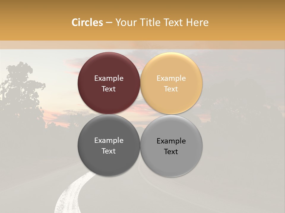 A Road With A Curve In The Middle Of It PowerPoint Template