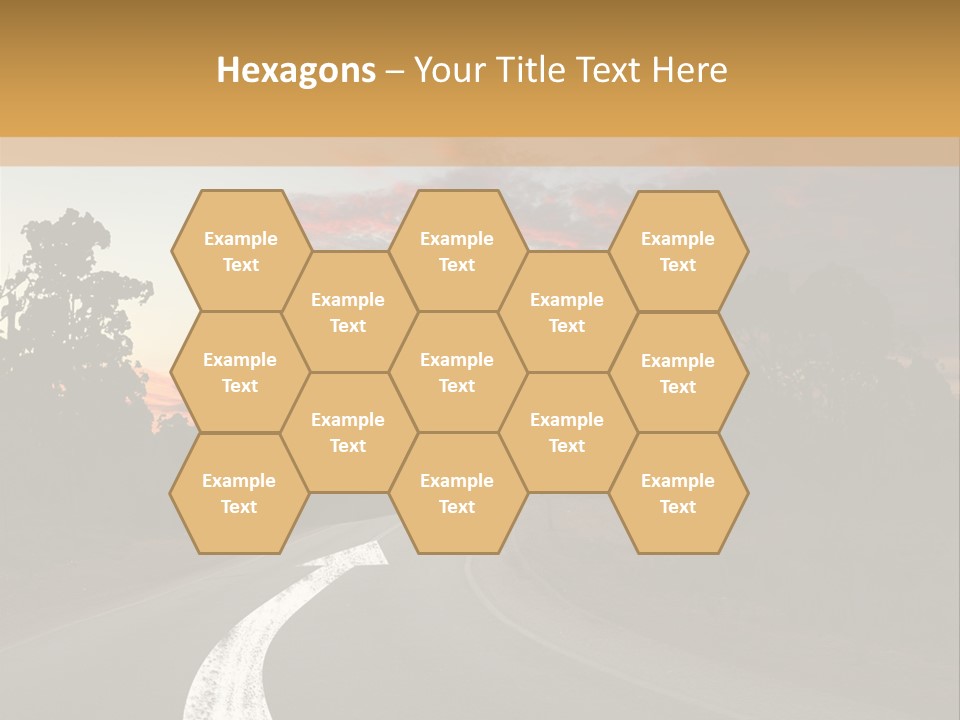 A Road With A Curve In The Middle Of It PowerPoint Template