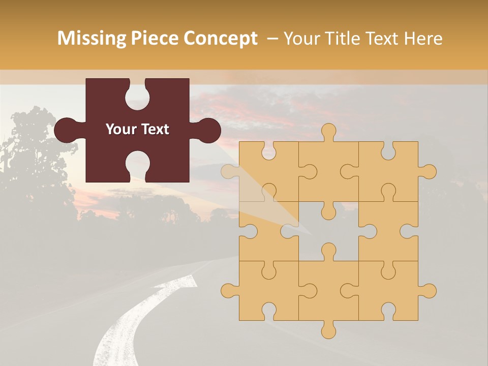 A Road With A Curve In The Middle Of It PowerPoint Template