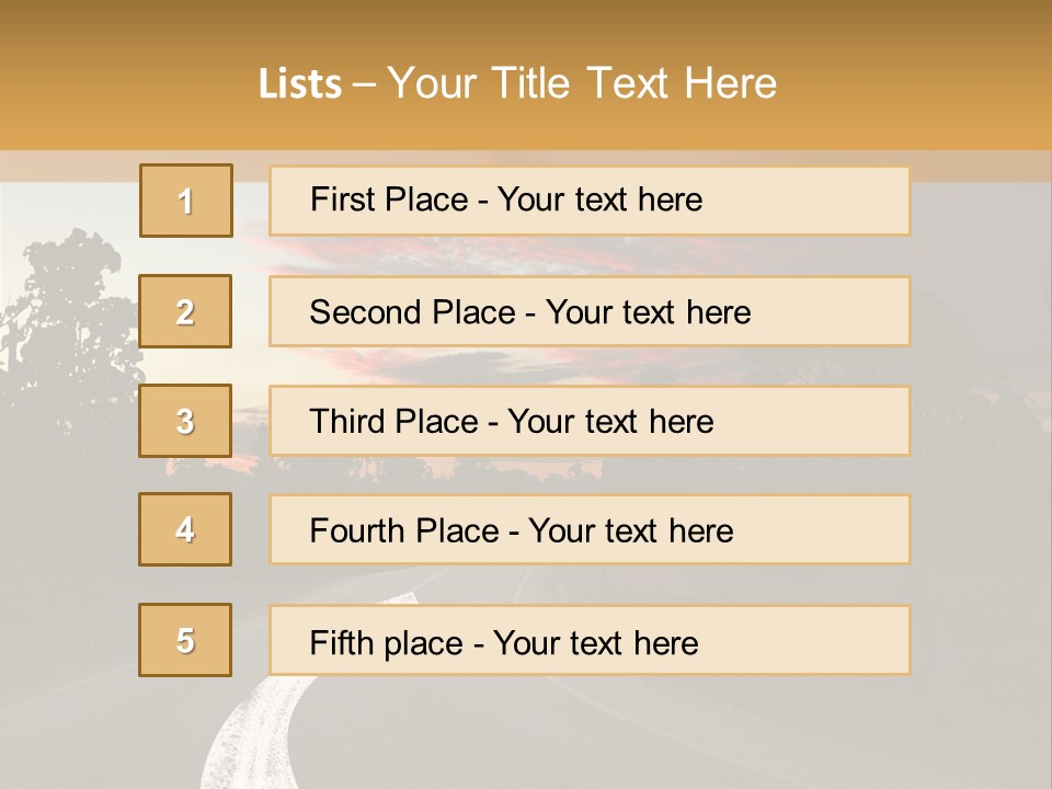 A Road With A Curve In The Middle Of It PowerPoint Template