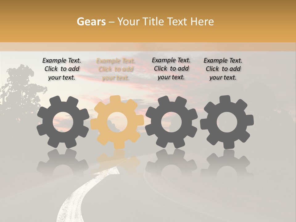 A Road With A Curve In The Middle Of It PowerPoint Template