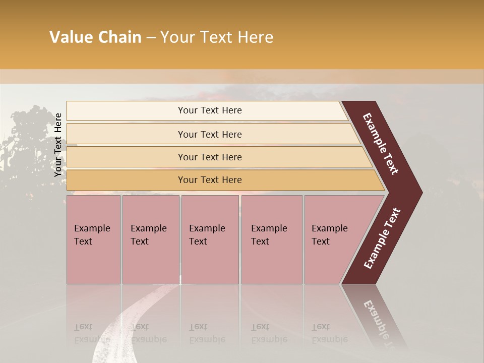 A Road With A Curve In The Middle Of It PowerPoint Template