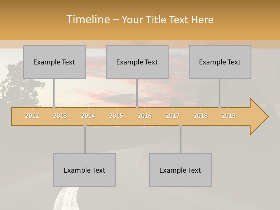 A Road With A Curve In The Middle Of It PowerPoint Template