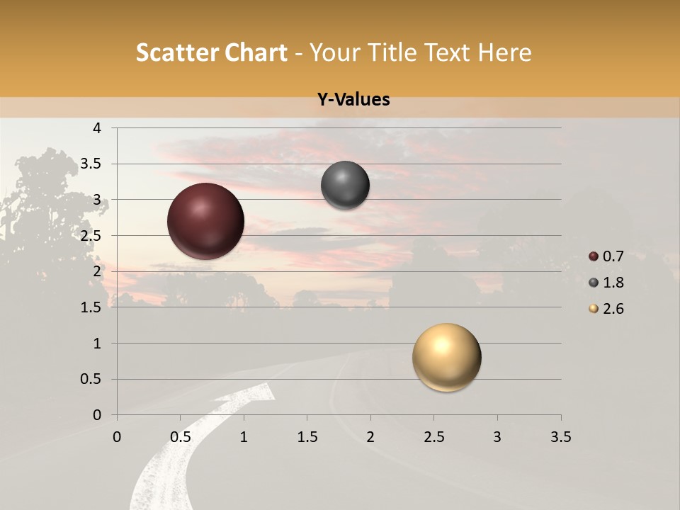 A Road With A Curve In The Middle Of It PowerPoint Template