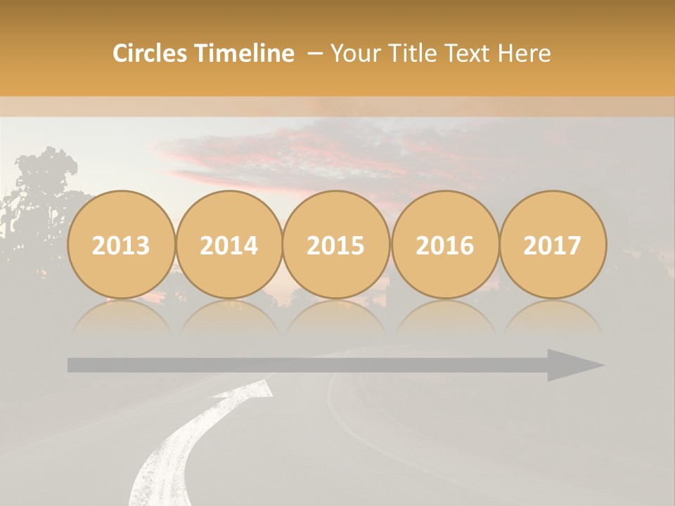 A Road With A Curve In The Middle Of It PowerPoint Template
