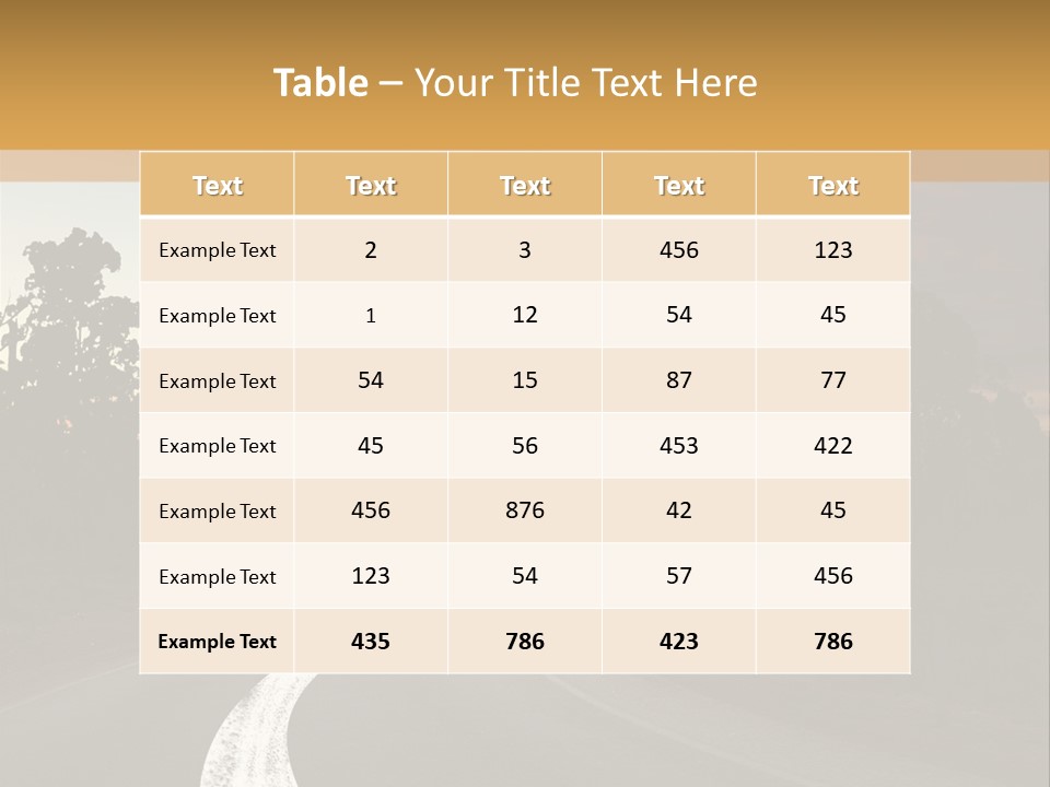 A Road With A Curve In The Middle Of It PowerPoint Template