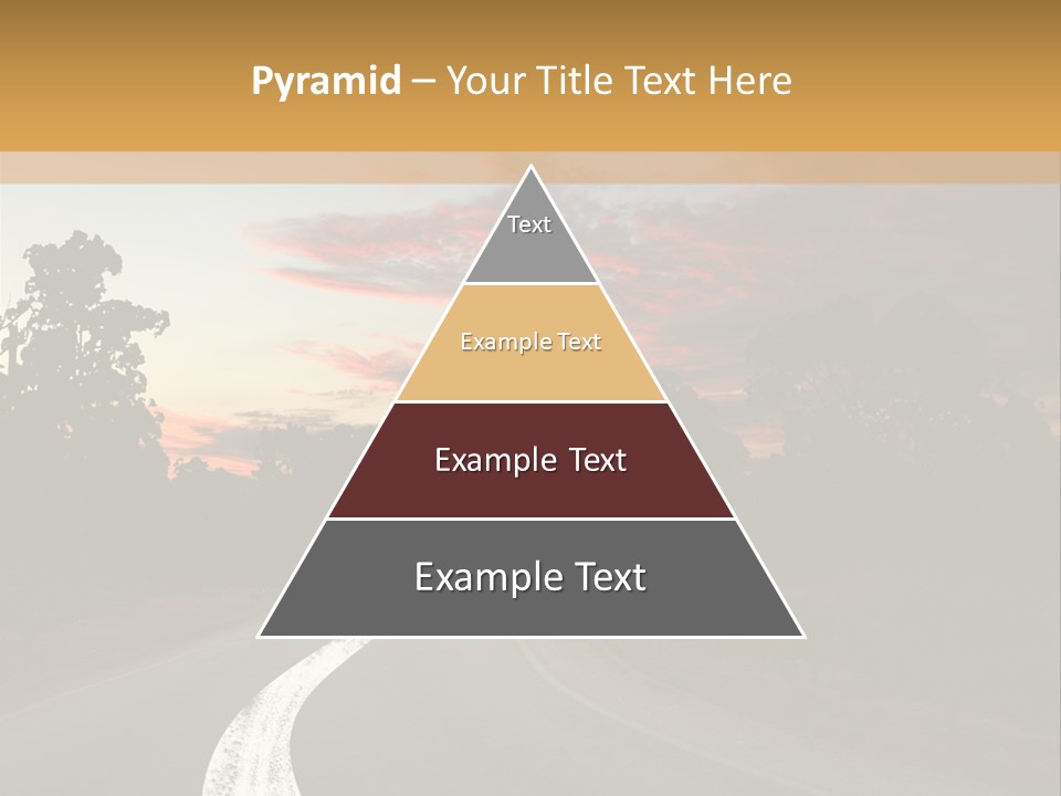 A Road With A Curve In The Middle Of It PowerPoint Template