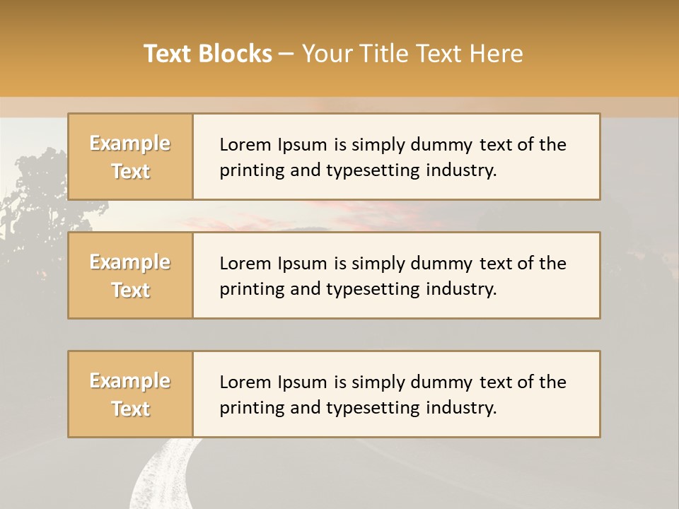 A Road With A Curve In The Middle Of It PowerPoint Template
