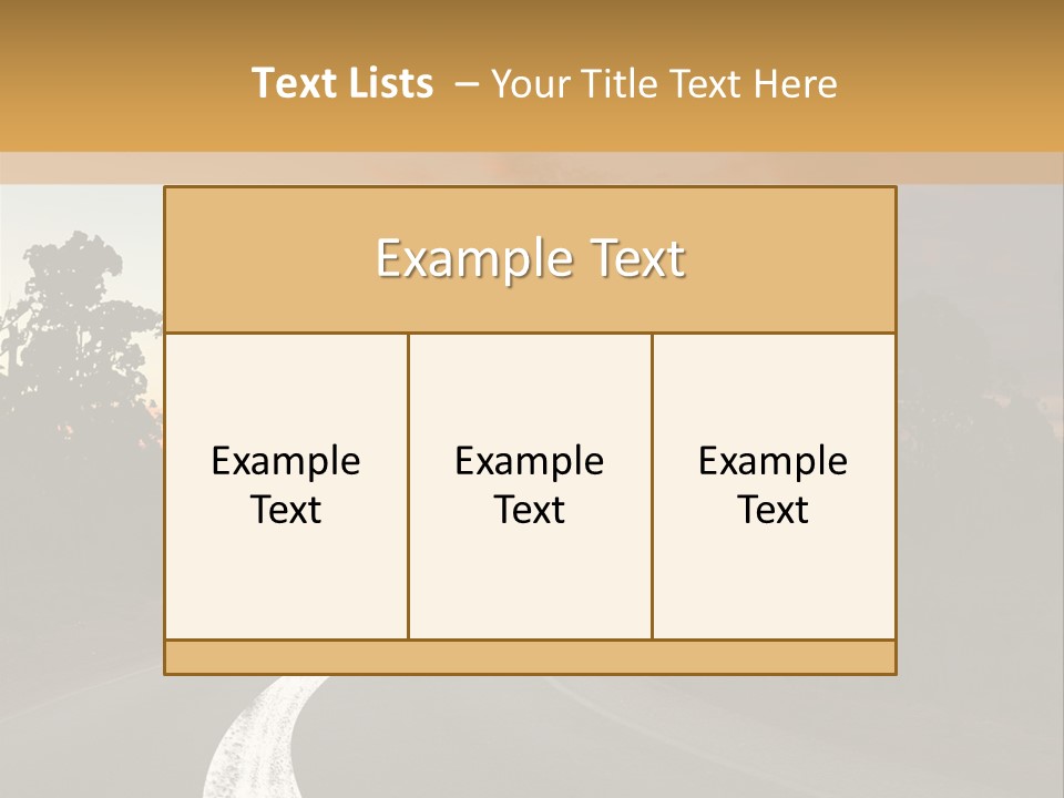 A Road With A Curve In The Middle Of It PowerPoint Template