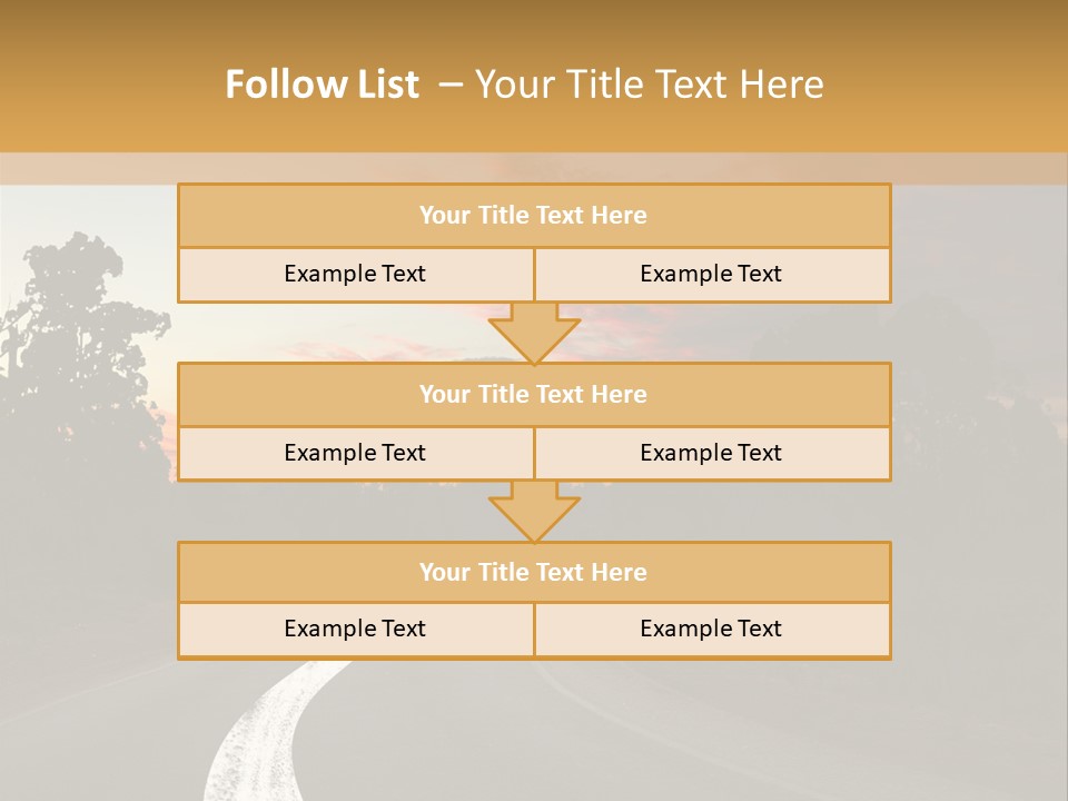 A Road With A Curve In The Middle Of It PowerPoint Template