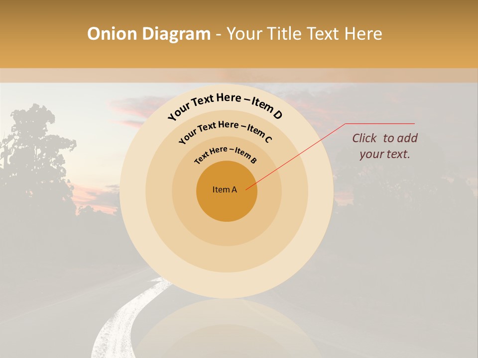 A Road With A Curve In The Middle Of It PowerPoint Template