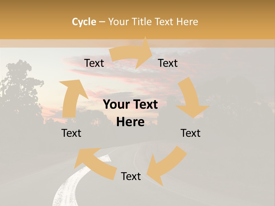 A Road With A Curve In The Middle Of It PowerPoint Template