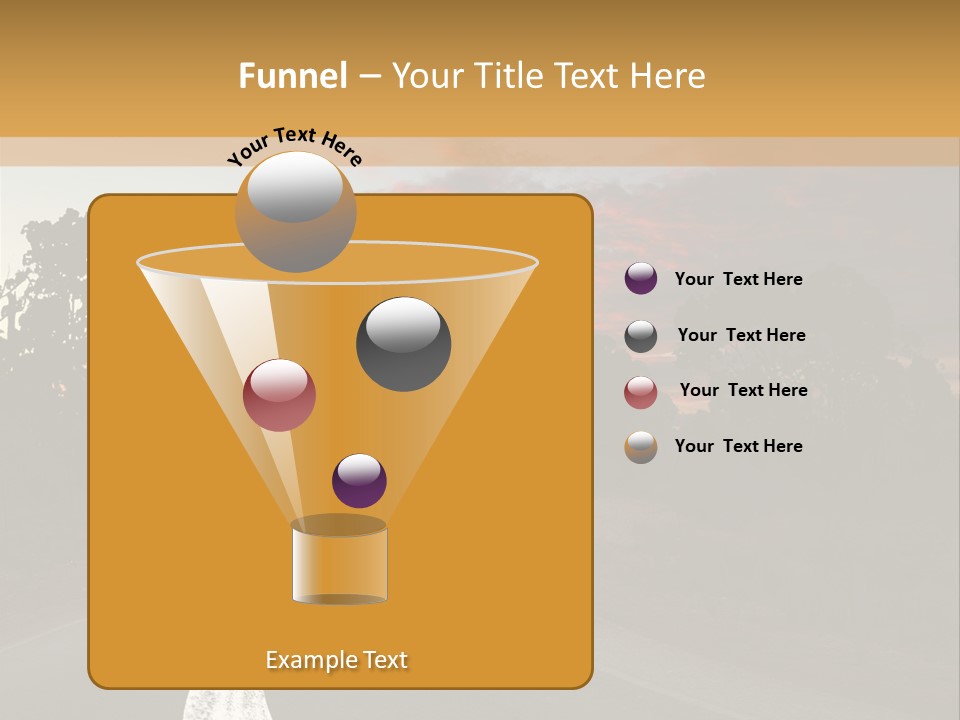 A Road With A Curve In The Middle Of It PowerPoint Template