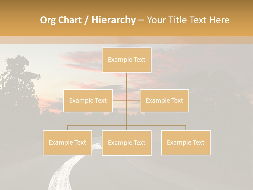 A Road With A Curve In The Middle Of It PowerPoint Template