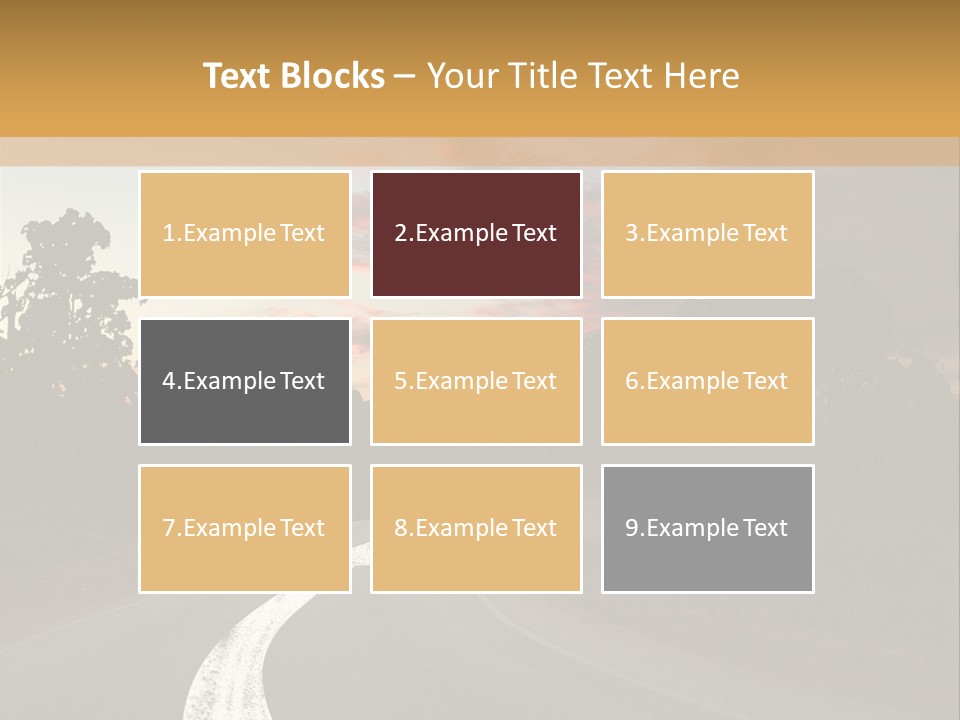 A Road With A Curve In The Middle Of It PowerPoint Template