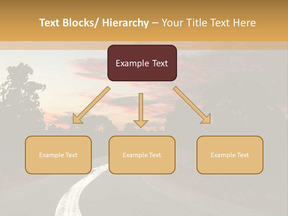 A Road With A Curve In The Middle Of It PowerPoint Template