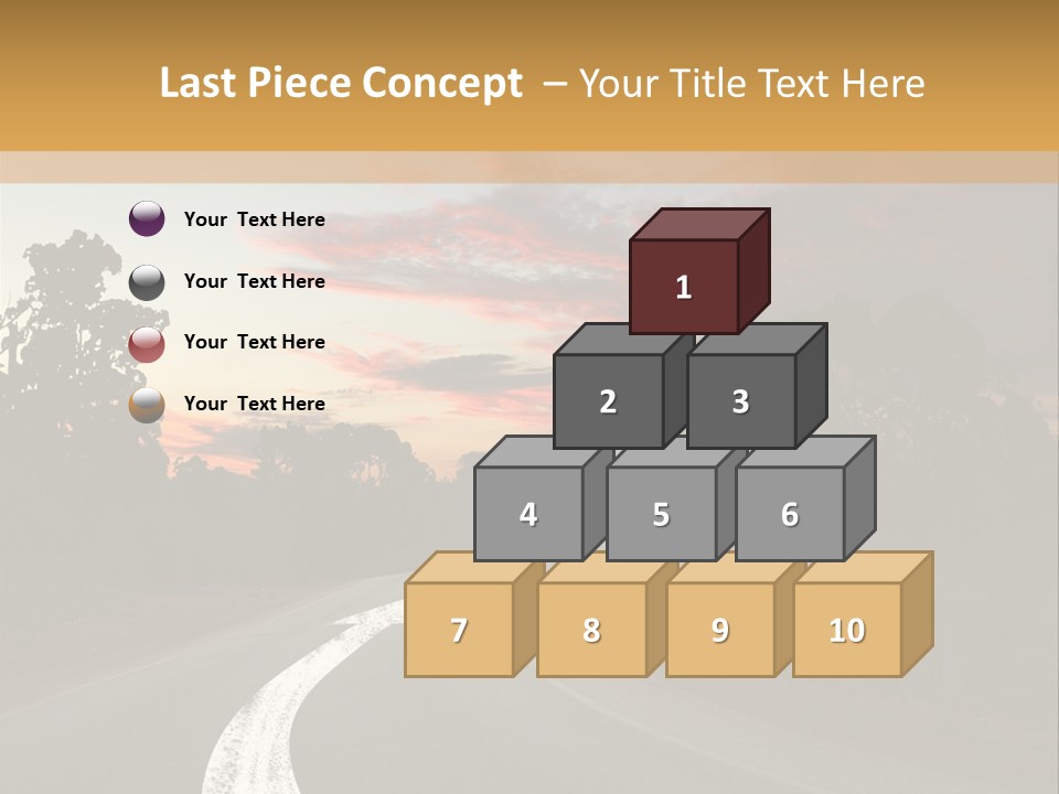 A Road With A Curve In The Middle Of It PowerPoint Template