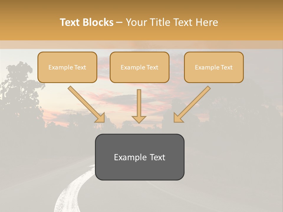 A Road With A Curve In The Middle Of It PowerPoint Template