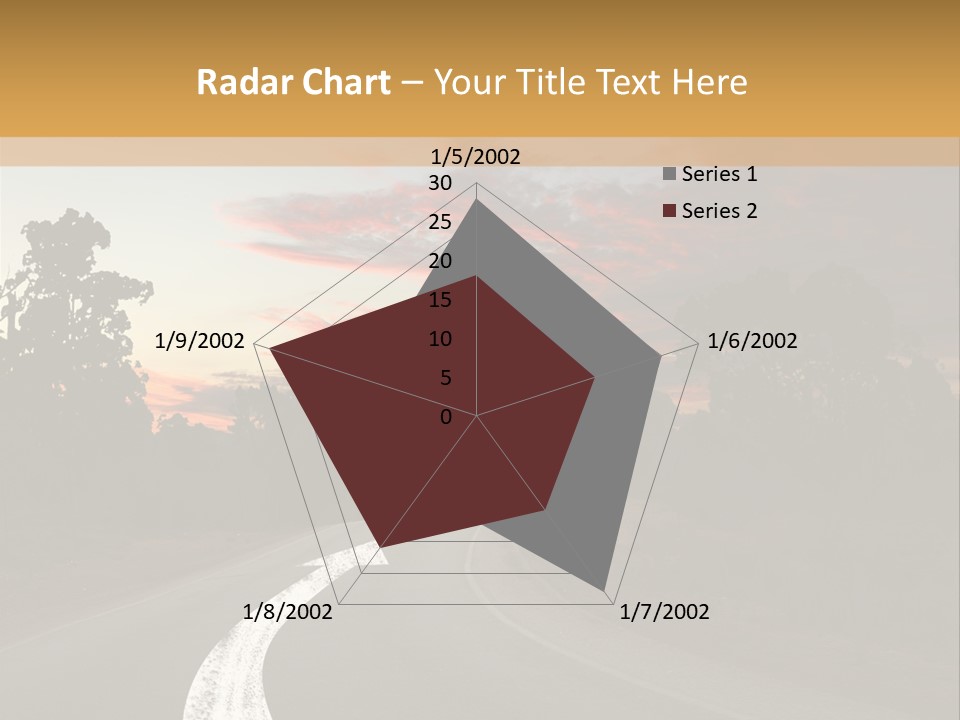 A Road With A Curve In The Middle Of It PowerPoint Template
