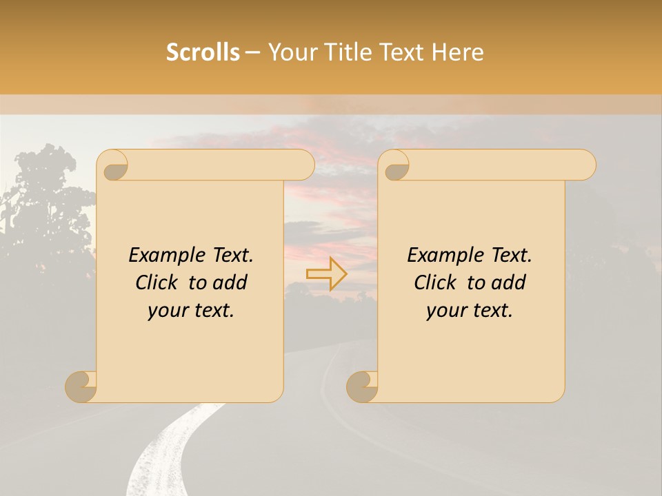 A Road With A Curve In The Middle Of It PowerPoint Template